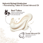 Velmora Whipped Beef Tallow for Skin — 4.2 oz | Grass-Fed Face & Body Moisturizer | Rich in Vitamins A, D, E & K | Unscented Natural Skin Balm for Dry, Sensitive & Mature Skin